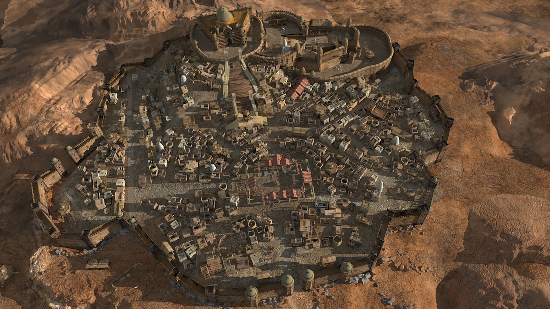 MiddleEast City Fantasy Desert Arab City 3D model_4
