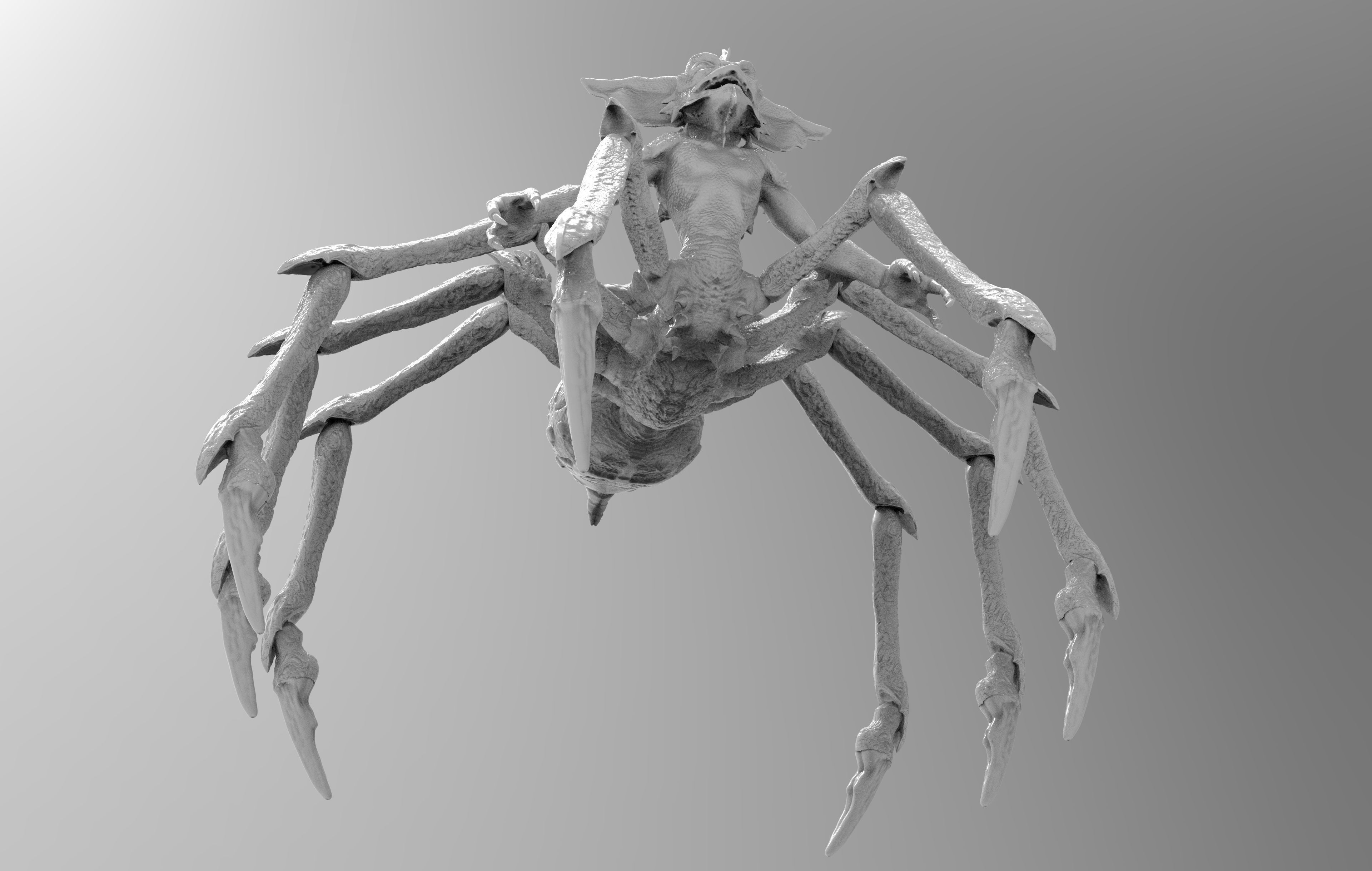 Mohawk Spider Gremlin 3D print model_1