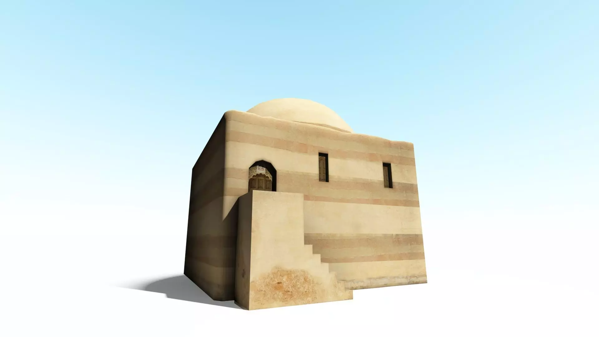 LowPoly Middle East Building Free low-poly 3D model