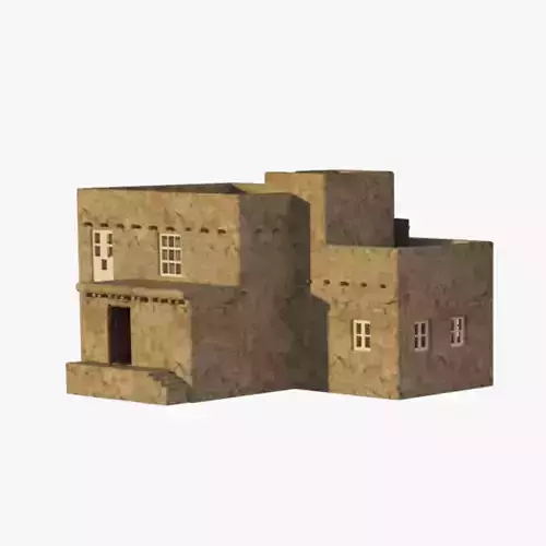 LowPoly Afghanistan House Free low-poly 3D model