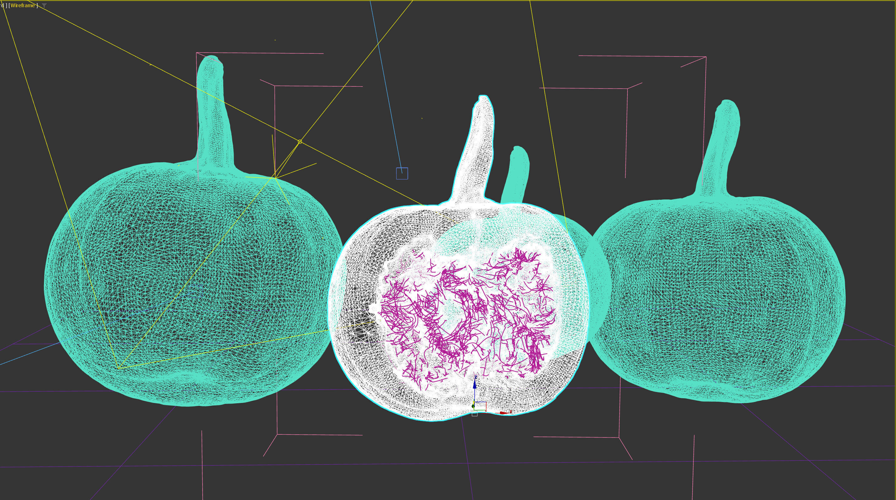 Pumpkin Half Photorealistic 3D model_3