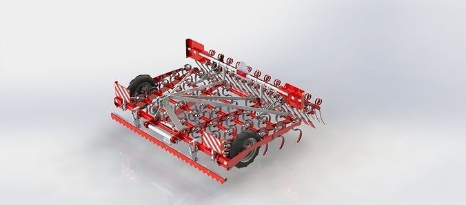WG 0020 - Tine harrow 3m 3D model