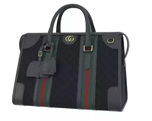 Gucci Bauletto Medium Top Handle Bag Black