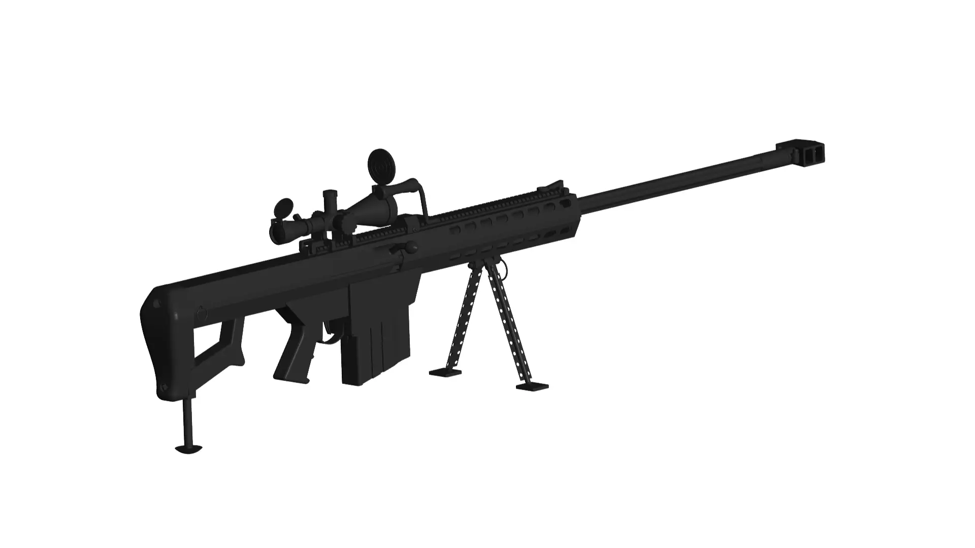 Barrett M82 Rifle 3D model_0