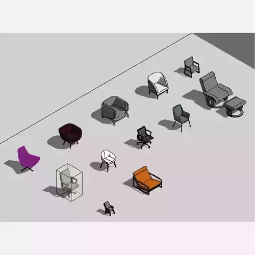 Seats - Pack of revit families