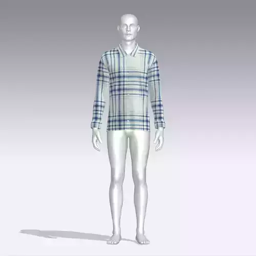 Shirt mannequin wearing plaid