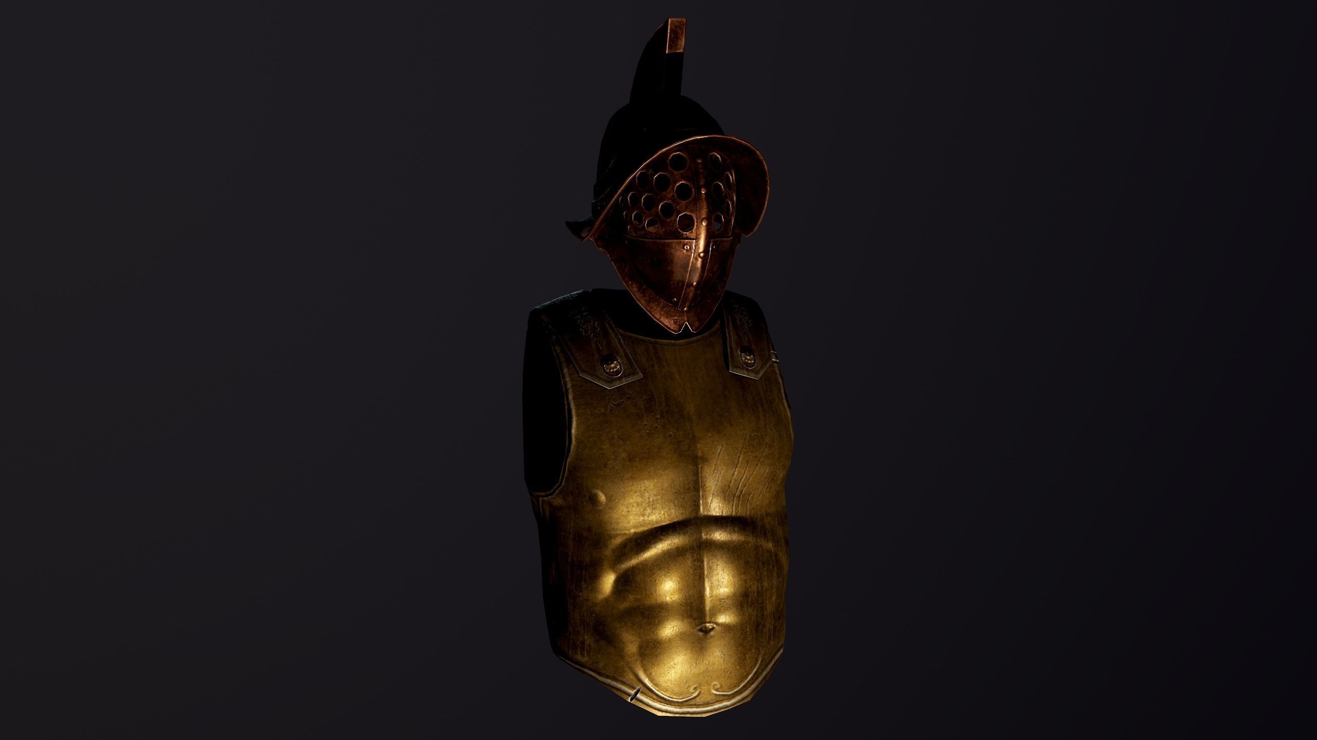 Gladiator Armor Low-poly 3D model_9