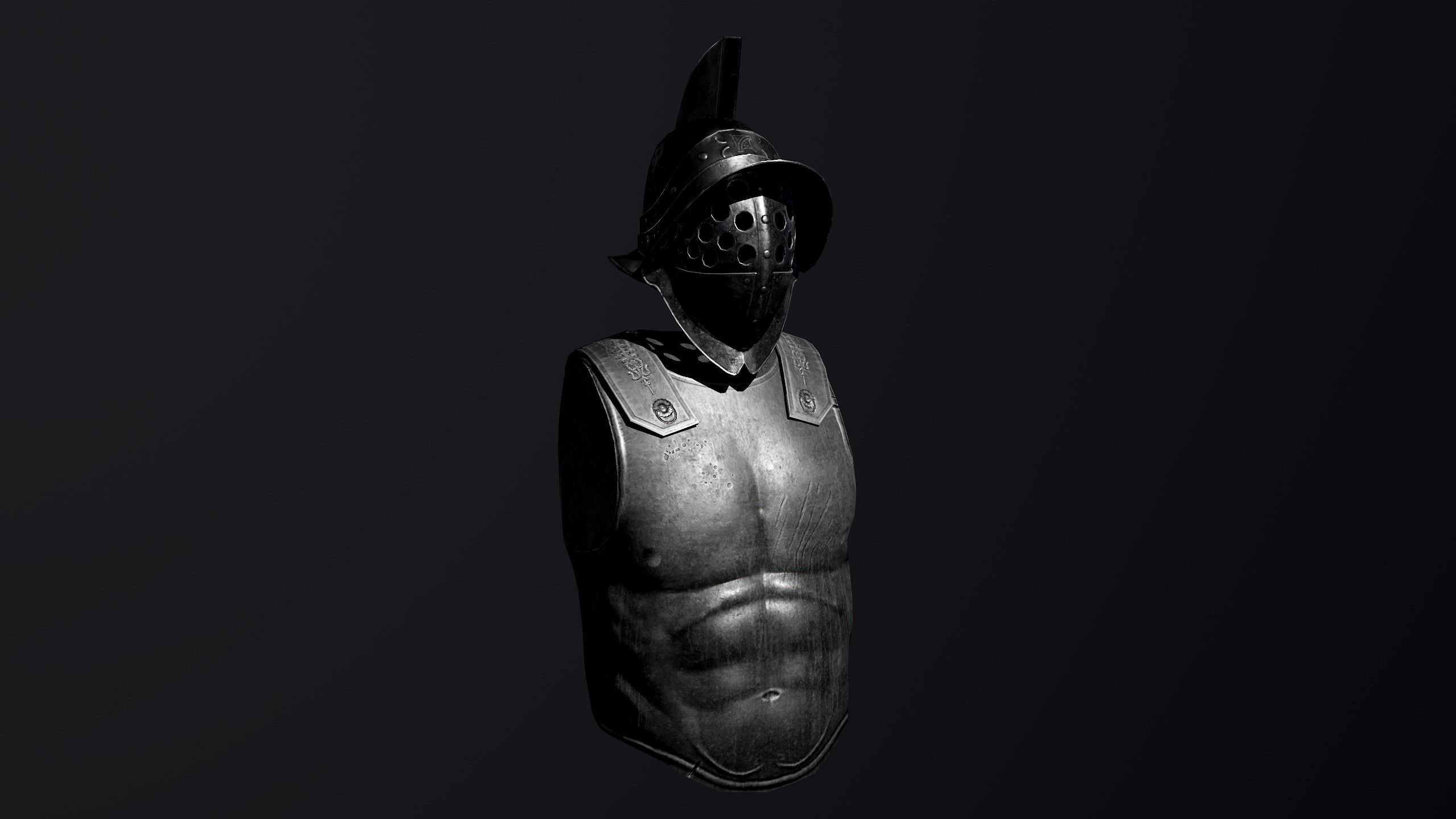 Gladiator Armor Low-poly 3D model_8