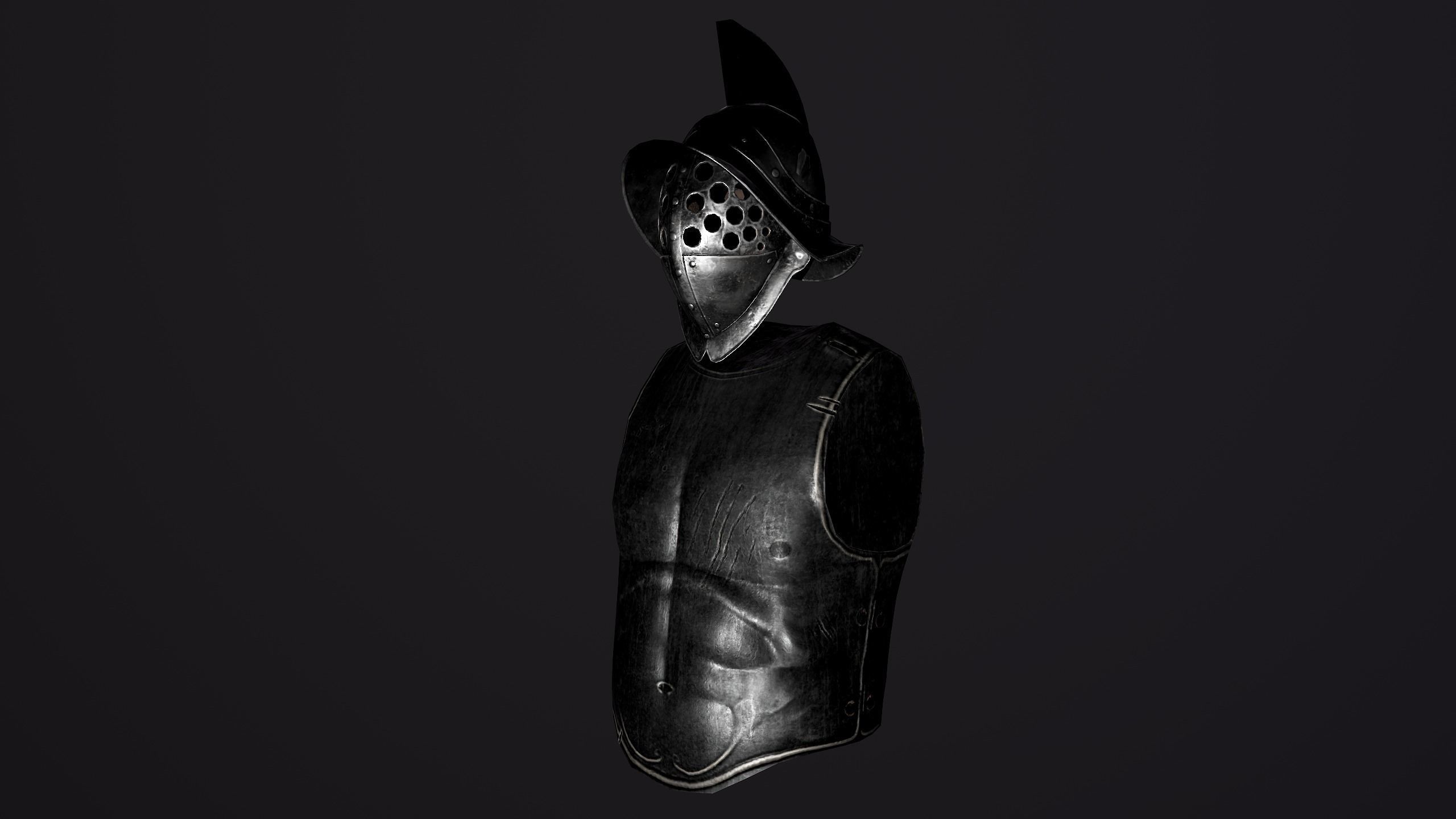 Gladiator Armor Low-poly 3D model_10