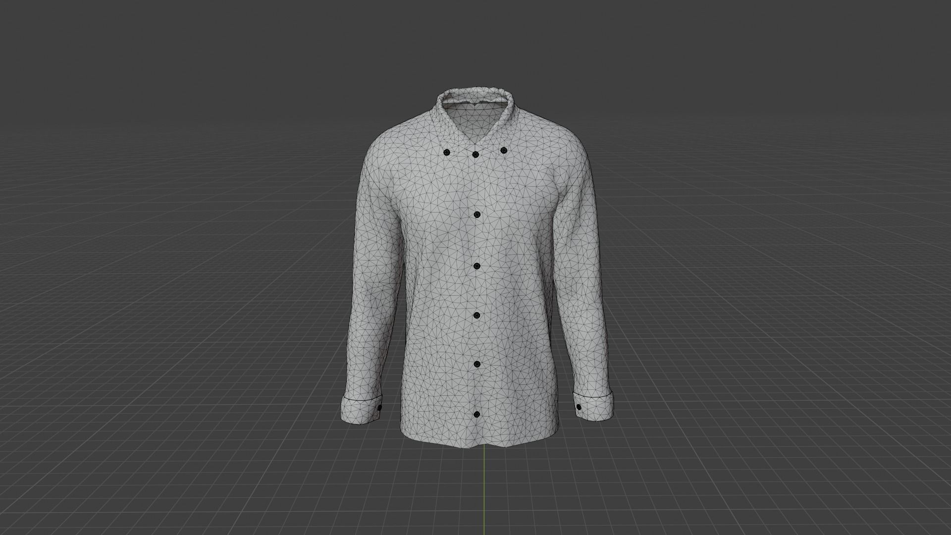 Shirt mannequin in plaid Low-poly 3D model_8