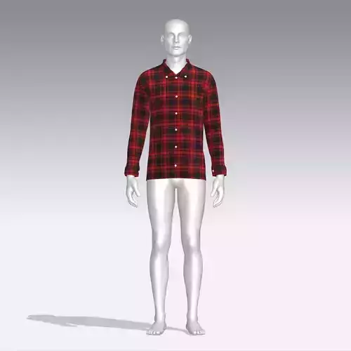 Shirt mannequin in plaid