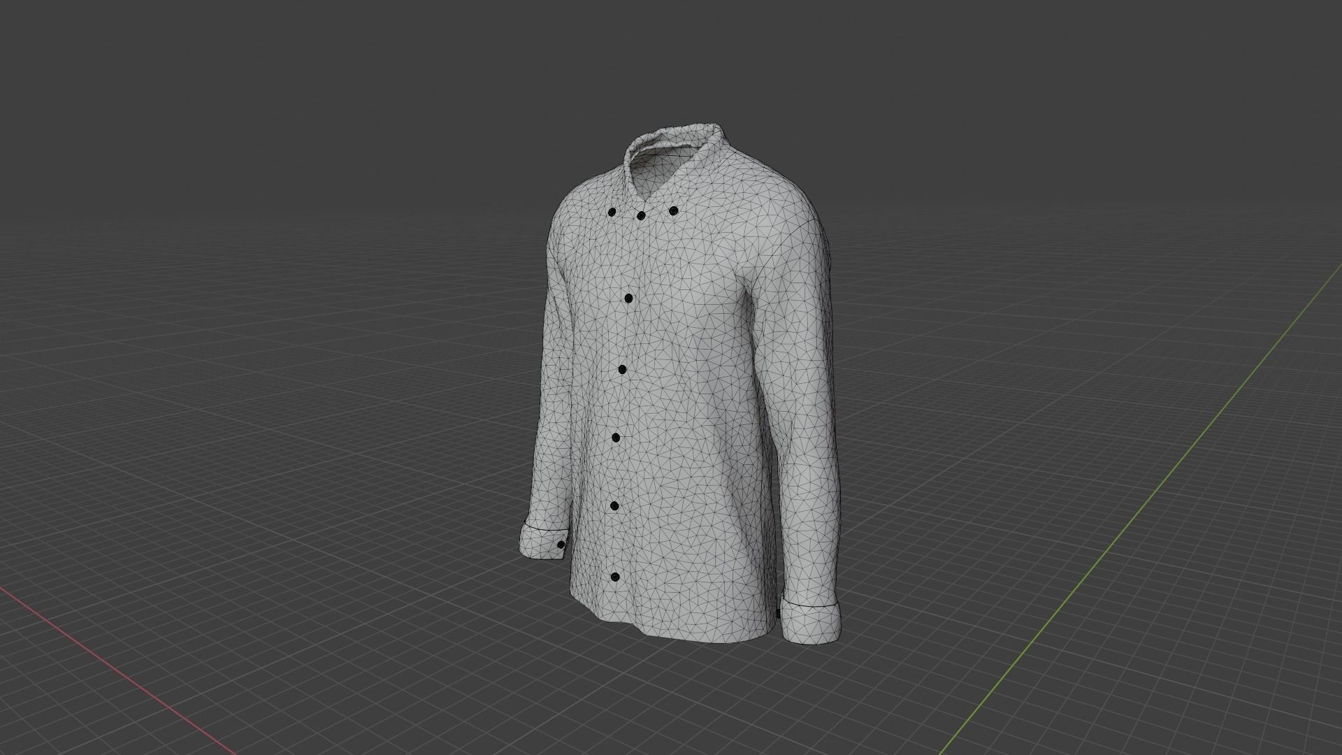 Shirt mannequin in plaid Low-poly 3D model_9