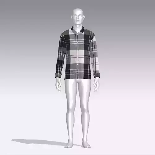 Shirt mannequin wearing plaid