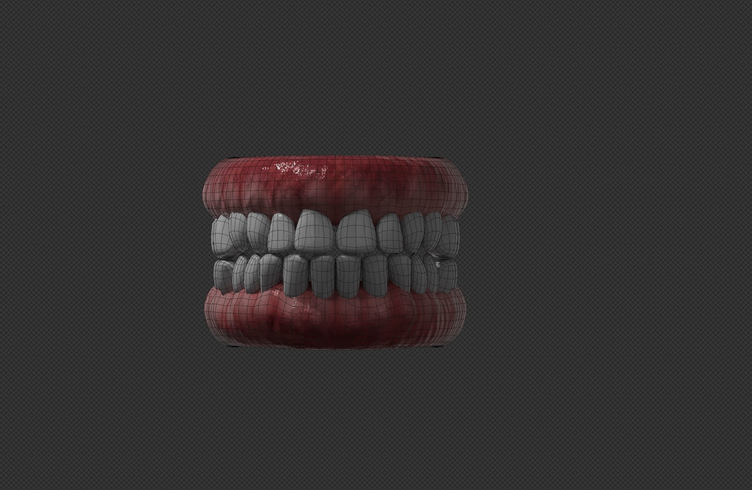 TEETH AND PALATE Low-poly 3D model_1