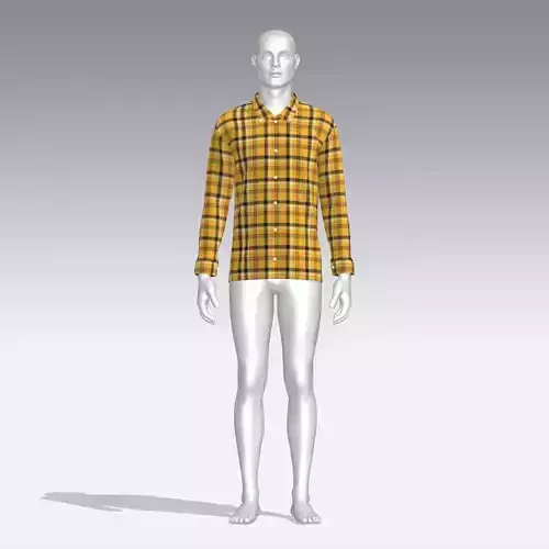 Shirt mannequin wearing plaid