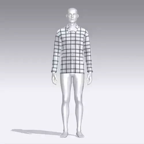 Shirt mannequin wearing plaid
