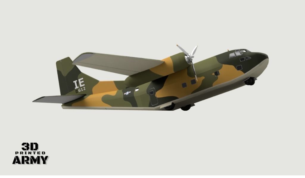 Fairchild C-123 Provider - STL files for 3D printing  3D print model_4