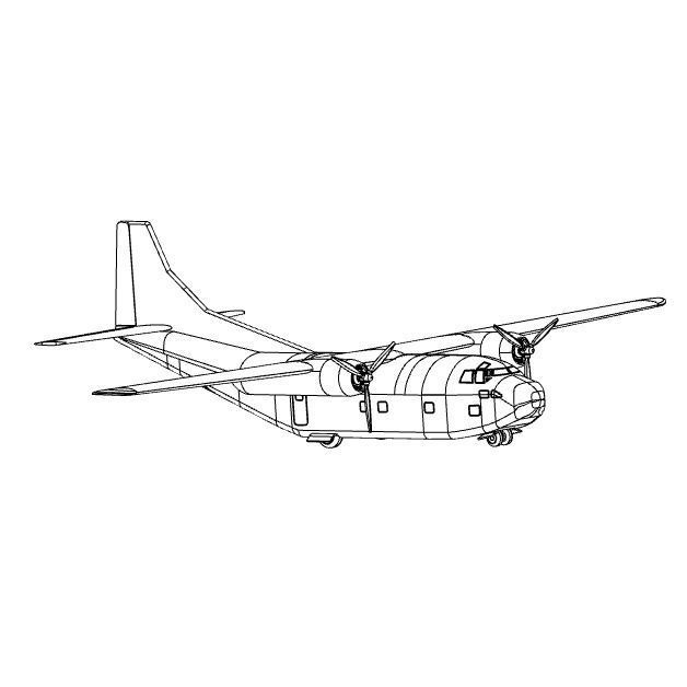 Fairchild C-123 Provider - STL files for 3D printing  3D print model_17