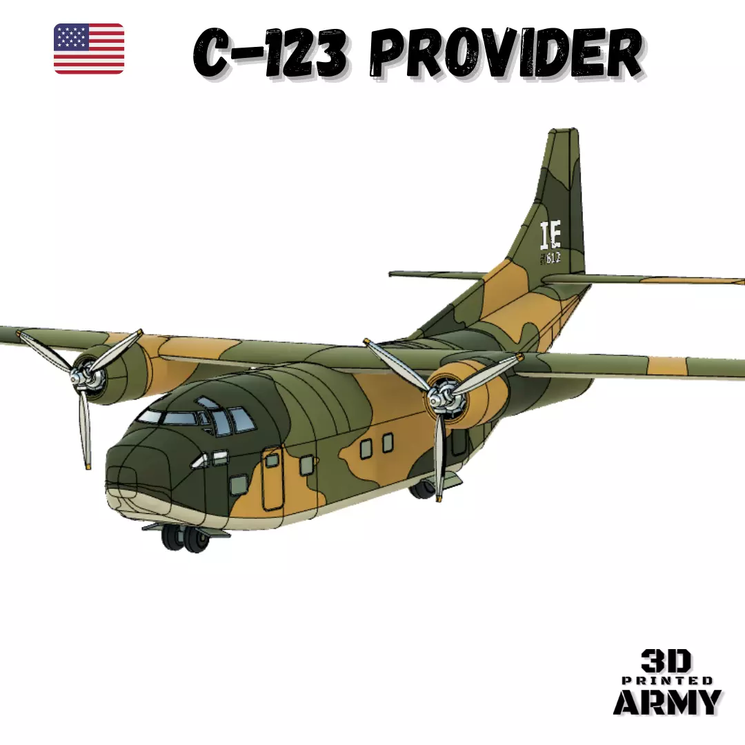 Fairchild C-123 Provider - STL files for 3D printing  3D print model_0