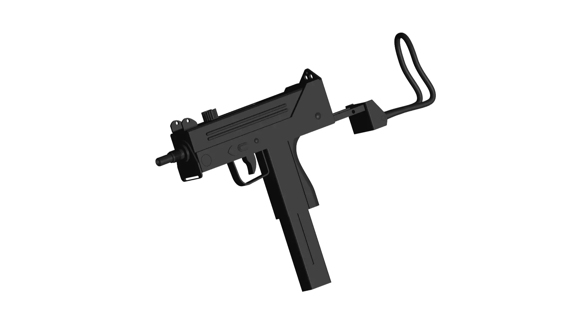 Mac10 submachine gun 3D model_0