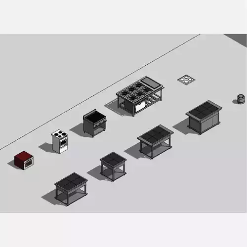 Stove - Pack of revit families 3D model