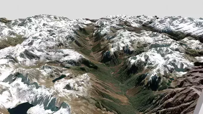 Mountain landscape Khakaborazi National Park