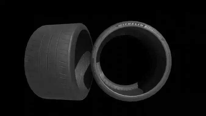 Low Poly Realistic Michelin Pilot Sport Tires