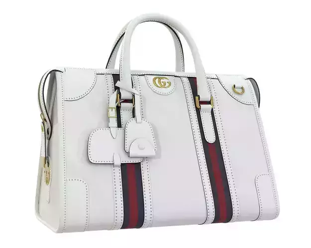 Gucci Bauletto Medium Top Handle Bag White