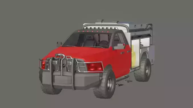 Fire Rescue Car 3D Model