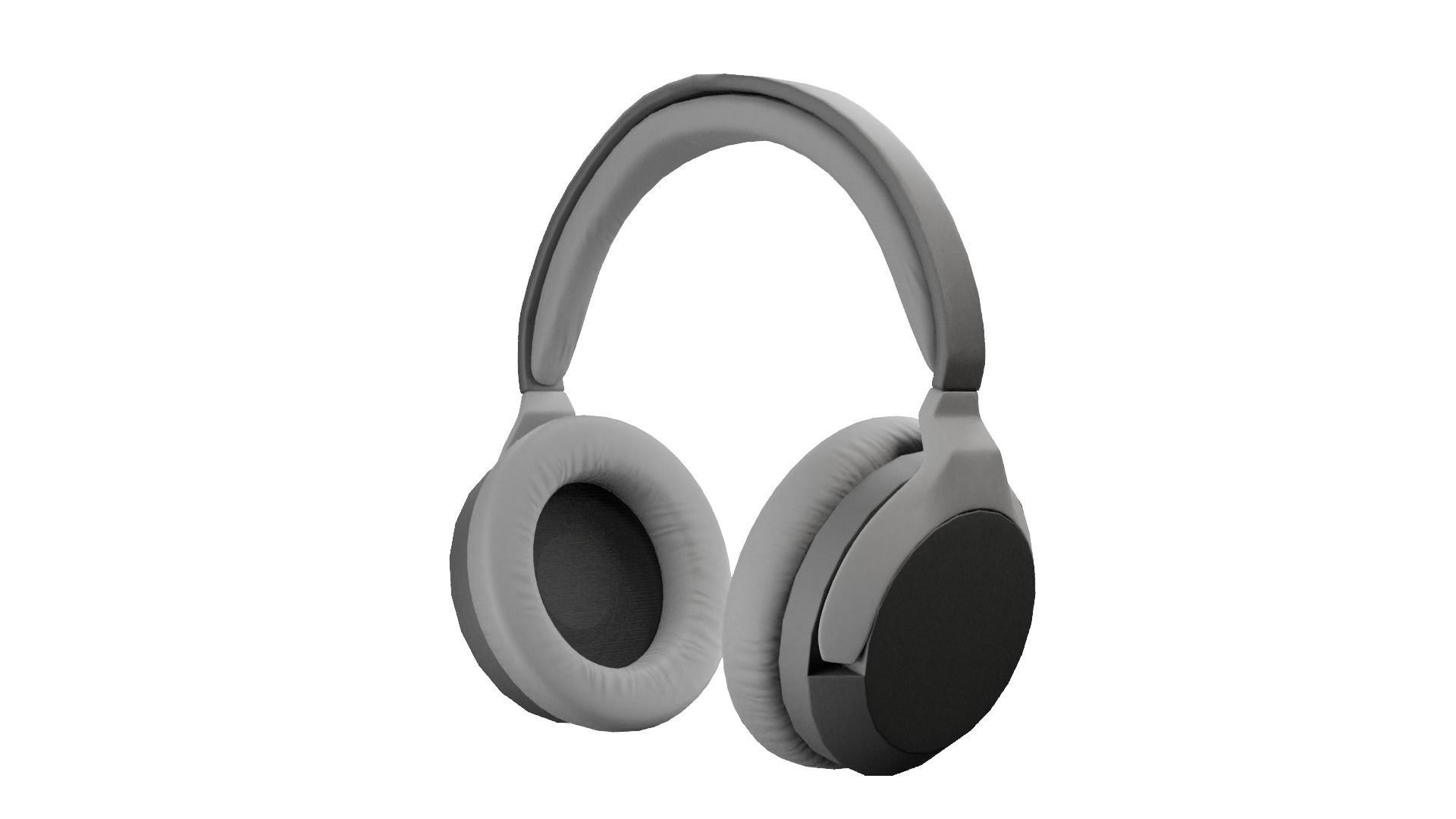 Headphones Low poly Low-poly 3D model_4