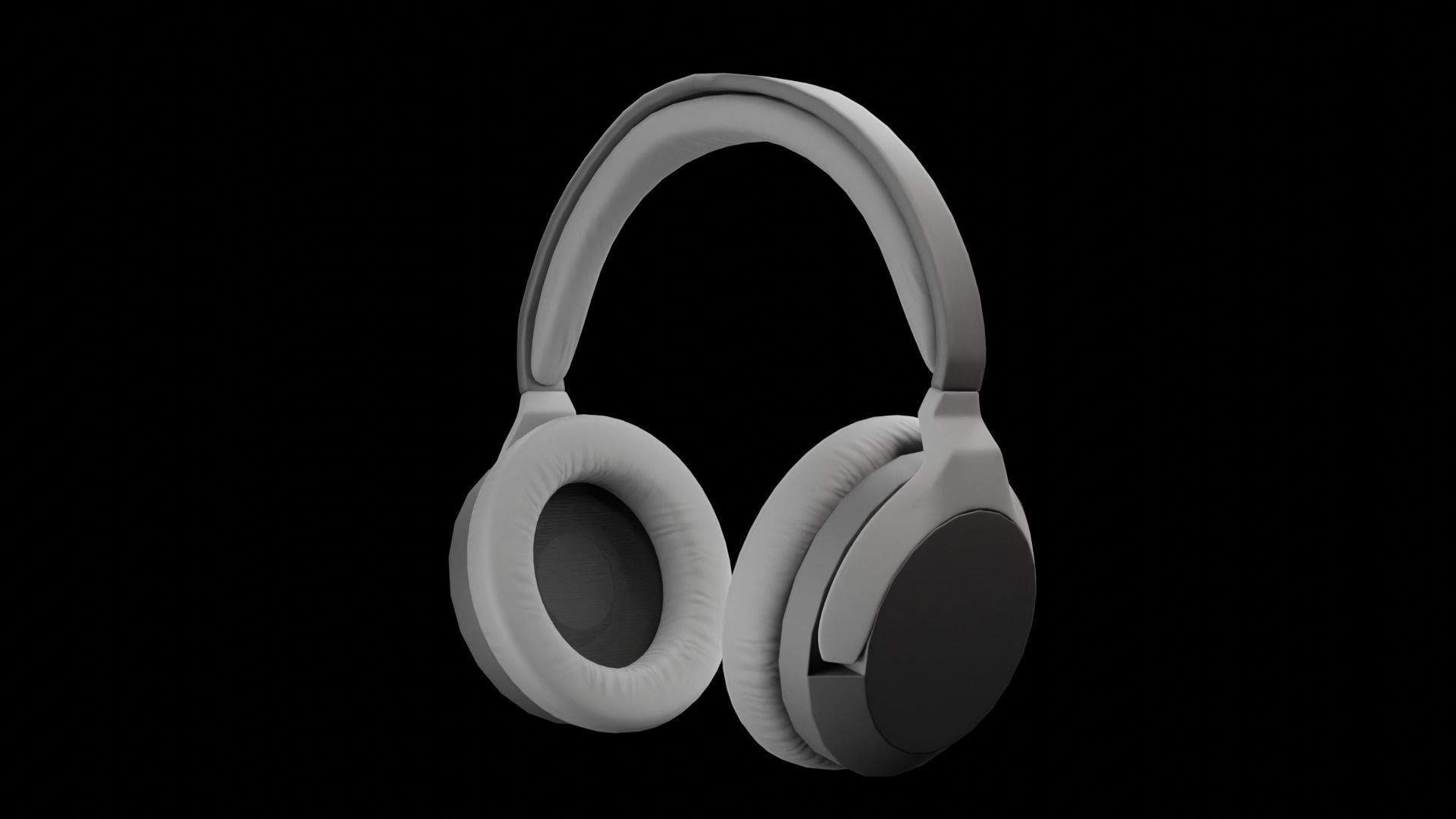Headphones Low poly Low-poly 3D model_14