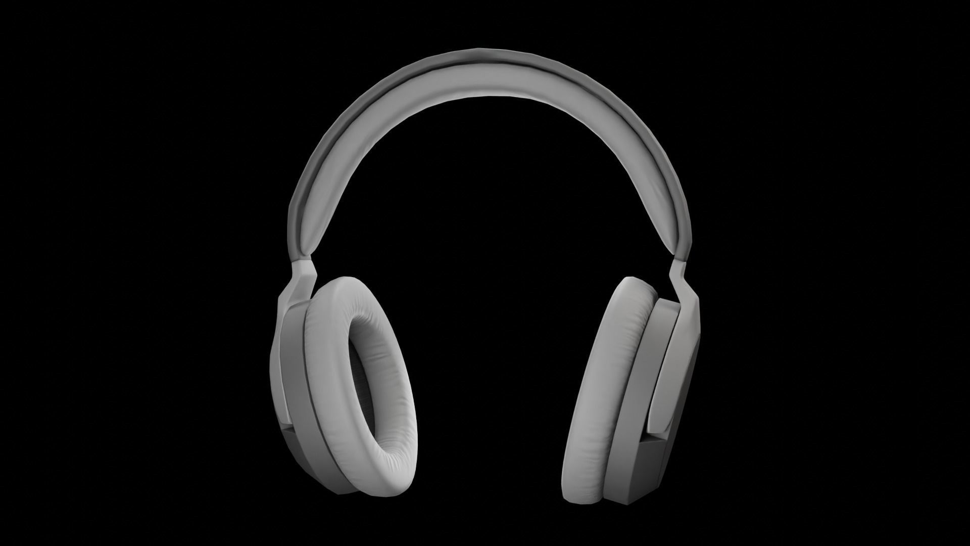 Headphones Low poly Low-poly 3D model_13