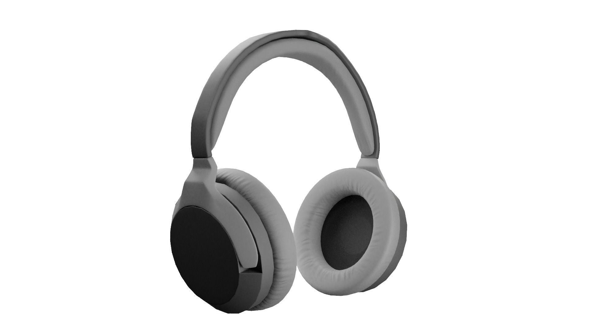Headphones Low poly Low-poly 3D model_9