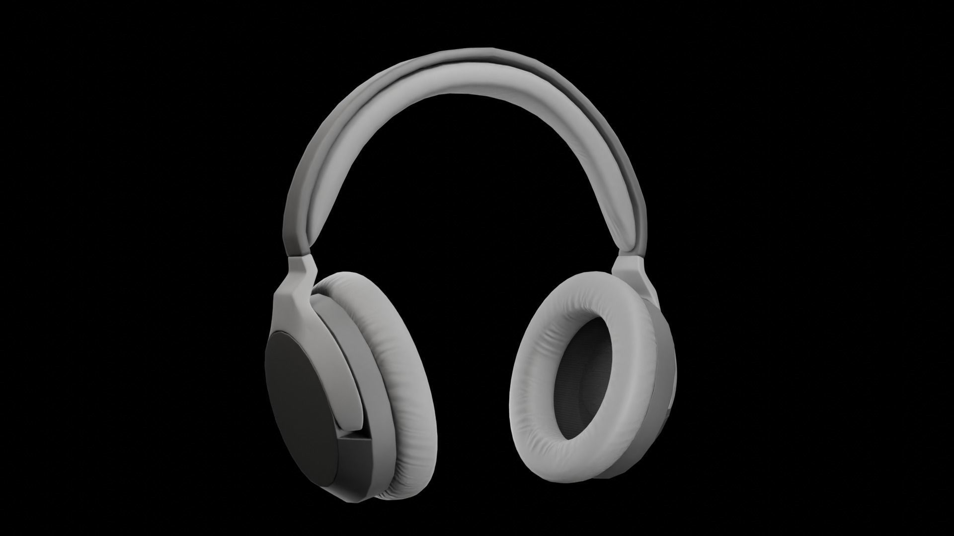 Headphones Low poly Low-poly 3D model_16