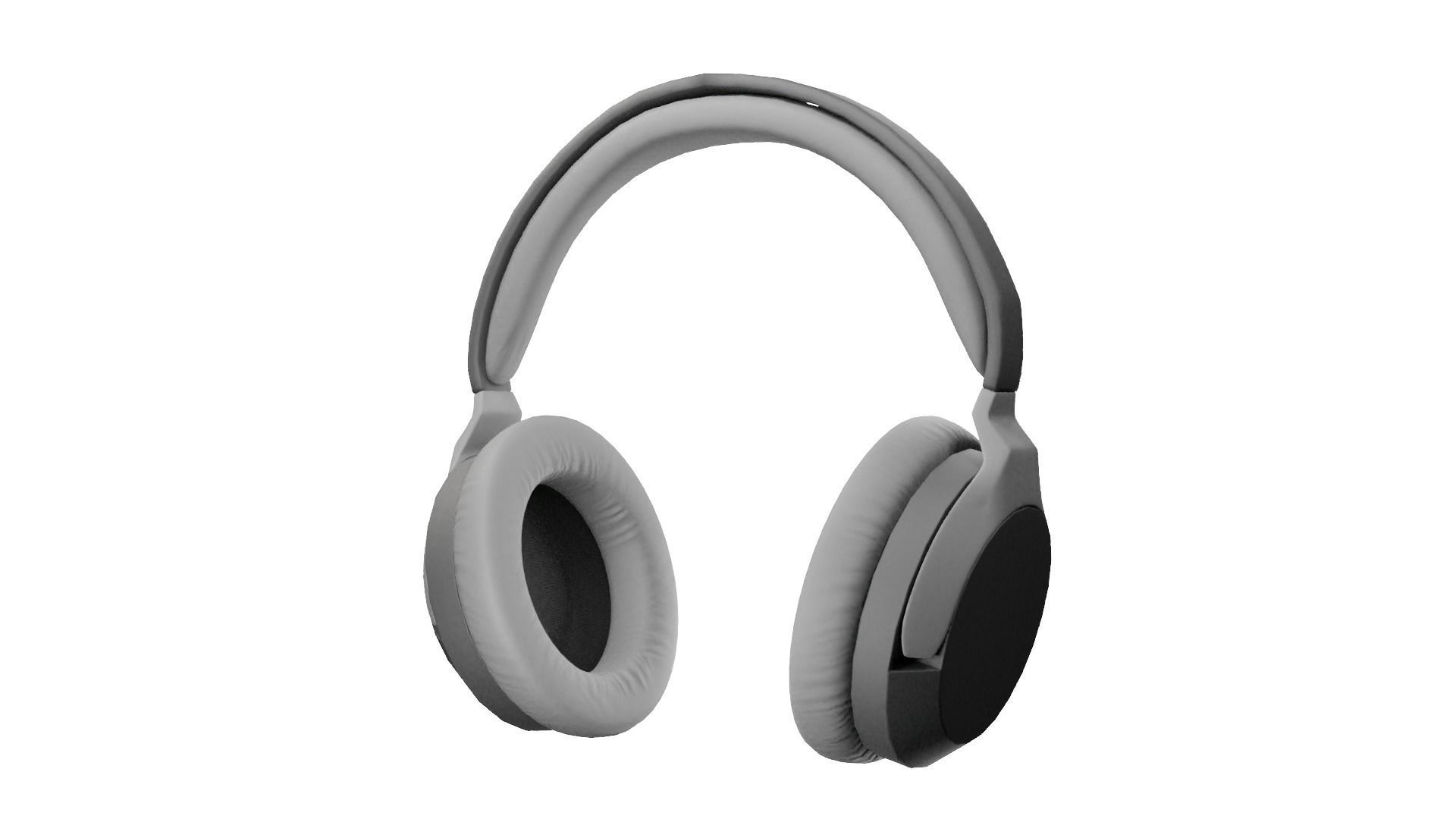 Headphones Low poly Low-poly 3D model_7