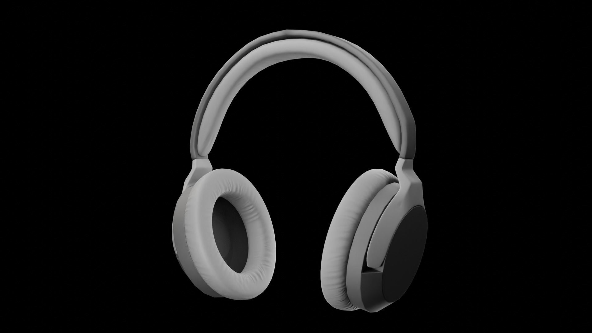 Headphones Low poly Low-poly 3D model_17