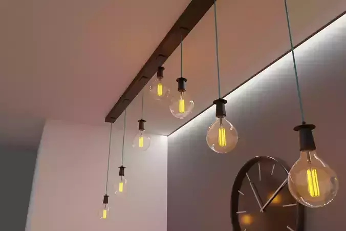 Vintage light bulbs with holder 