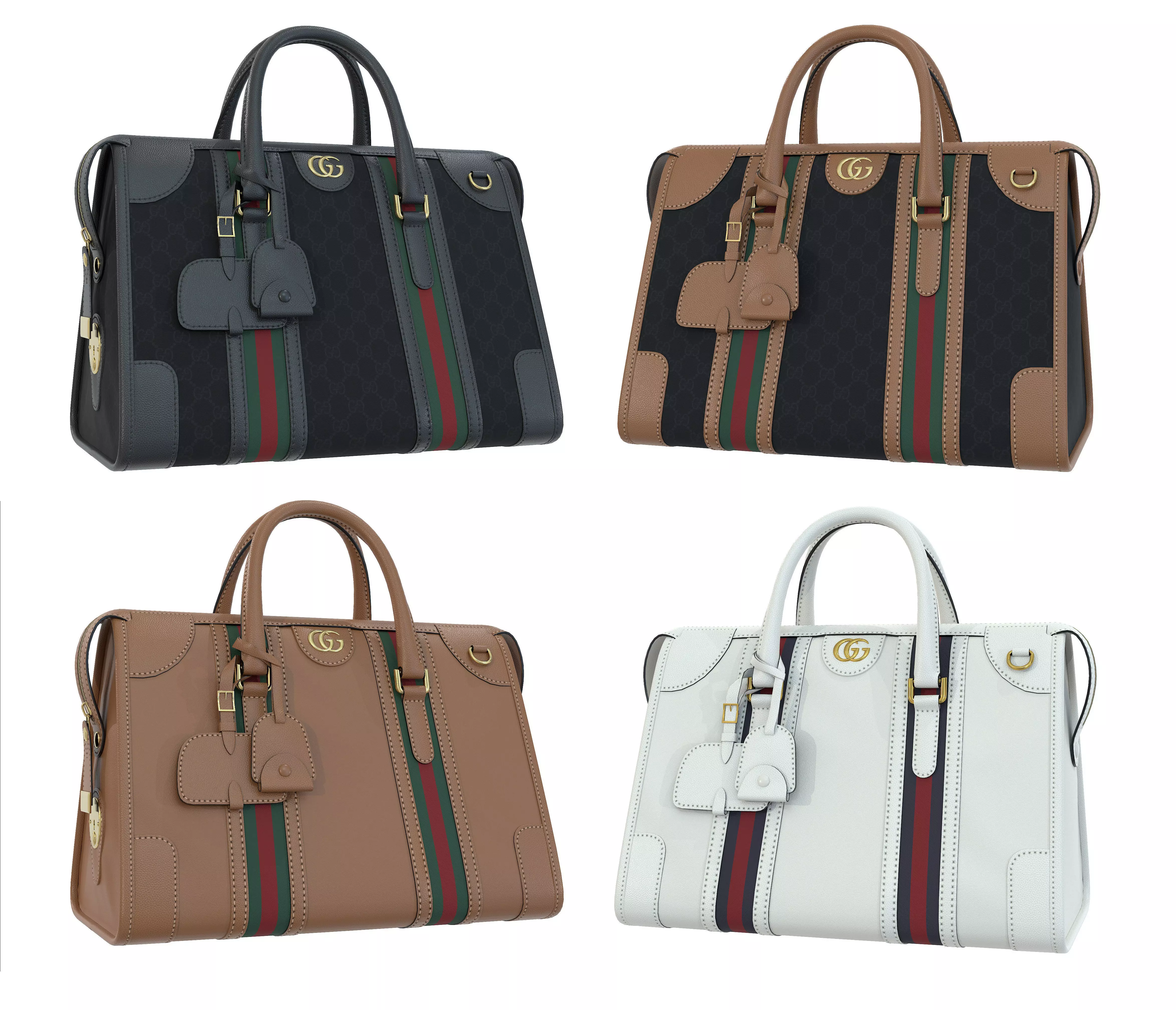 Gucci Bauletto Medium Top Handle Bag  3D Model Collection_0