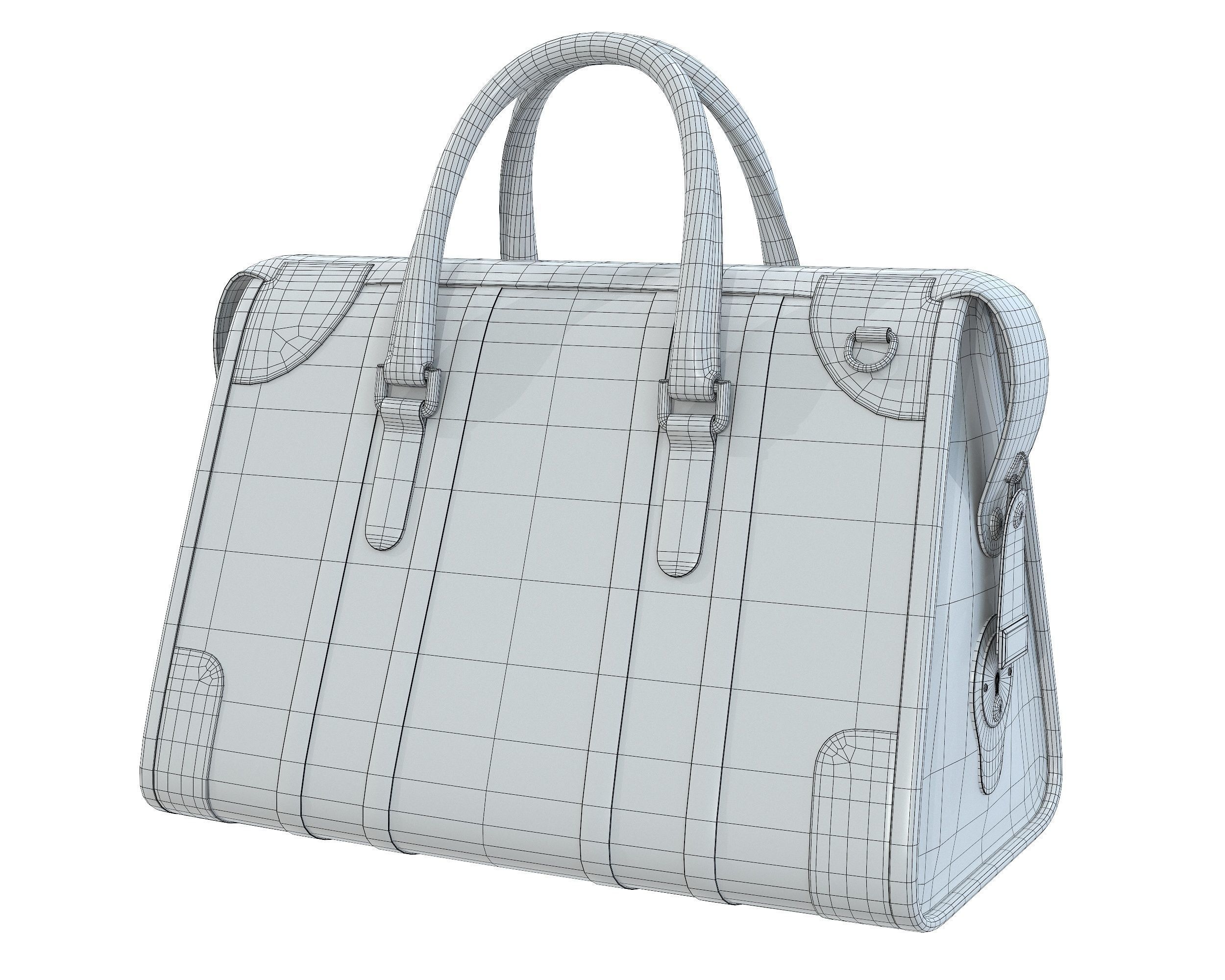 Gucci Bauletto Medium Top Handle Bag  3D Model Collection_11