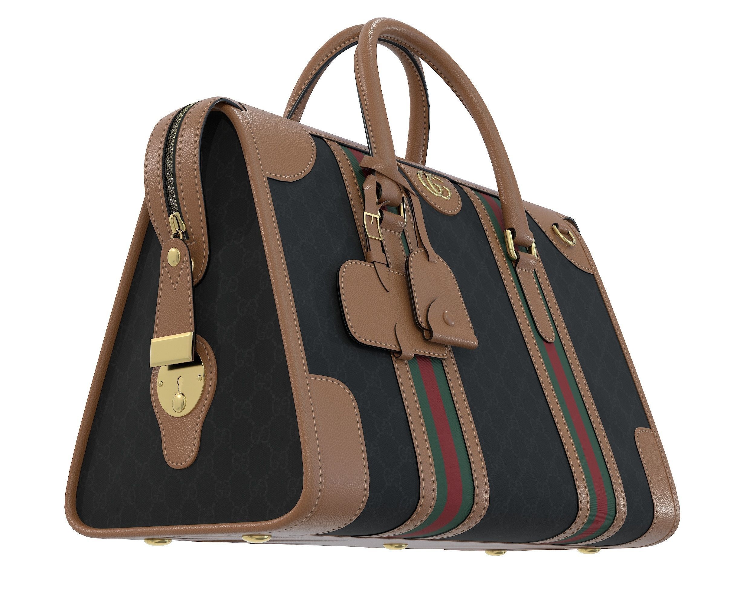 Gucci Bauletto Medium Top Handle Bag  3D Model Collection_7