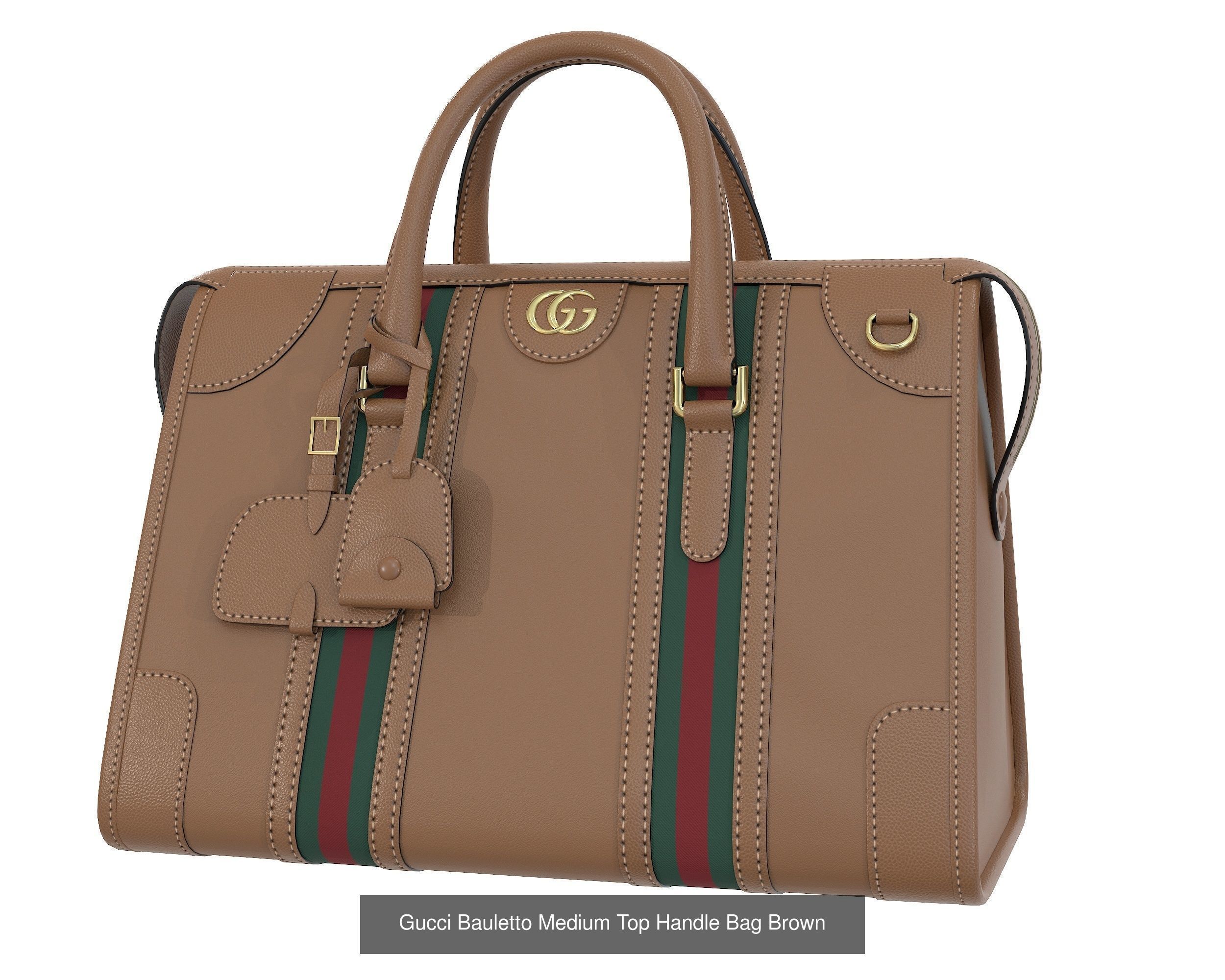 Gucci Bauletto Medium Top Handle Bag  3D Model Collection_2