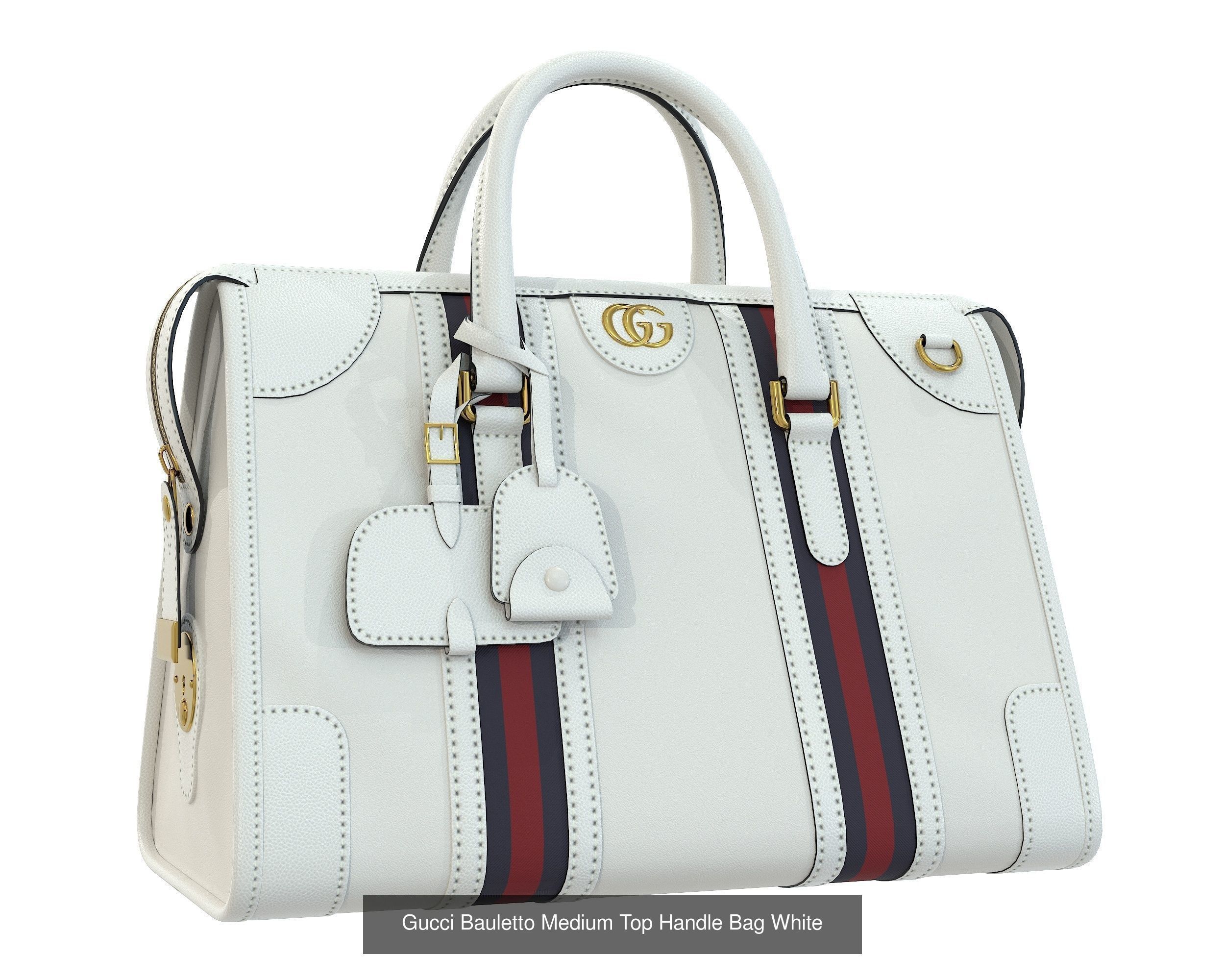 Gucci Bauletto Medium Top Handle Bag  3D Model Collection_4