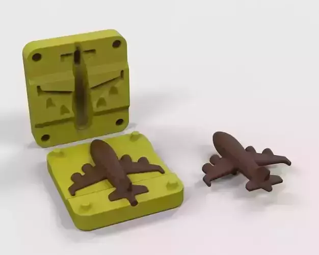 Chocolate Mold Airplane 3D print model