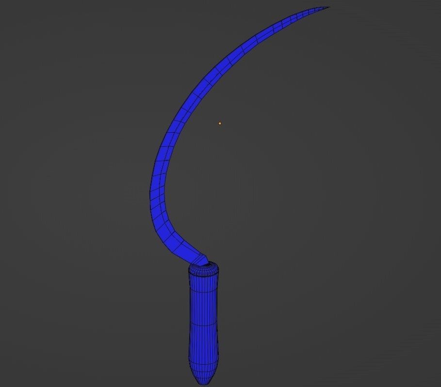 Sickle Low-Poly model reaping hook Low-poly 3D model_13