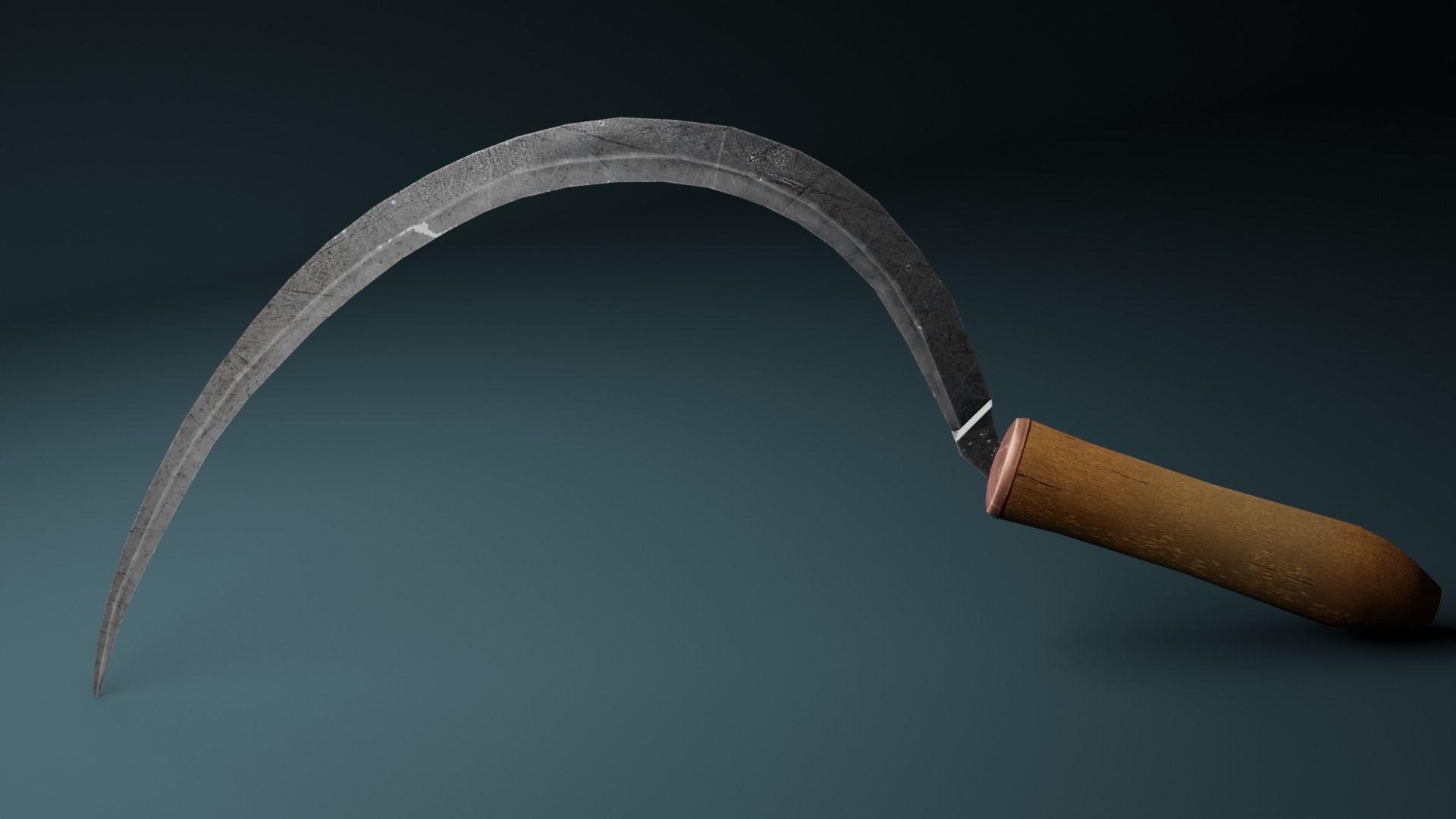 Sickle Low-Poly model reaping hook Low-poly 3D model_4
