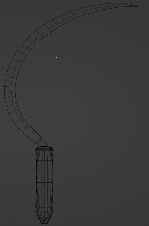 Sickle Low-Poly model reaping hook Low-poly 3D model_9