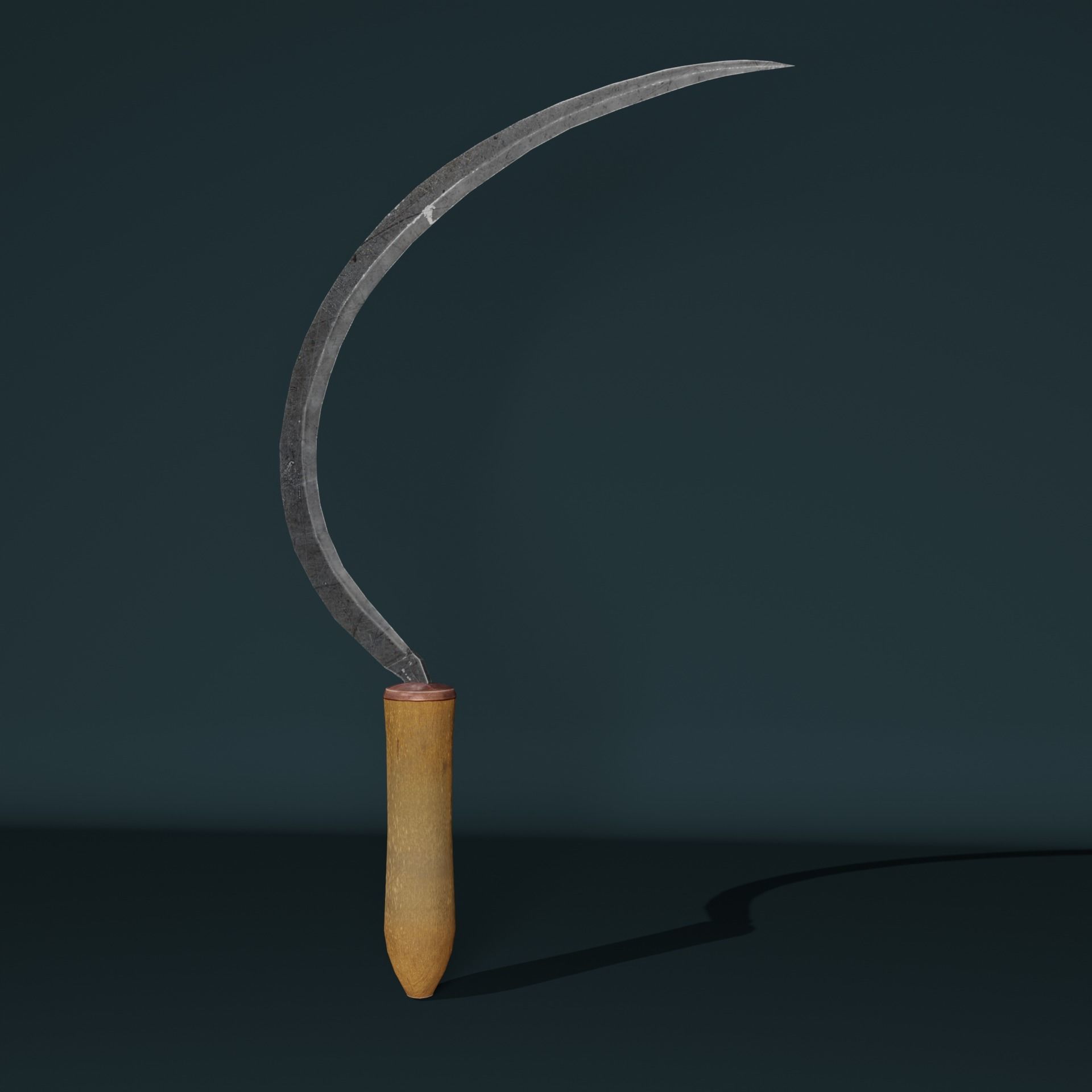 Sickle Low-Poly model reaping hook Low-poly 3D model_6