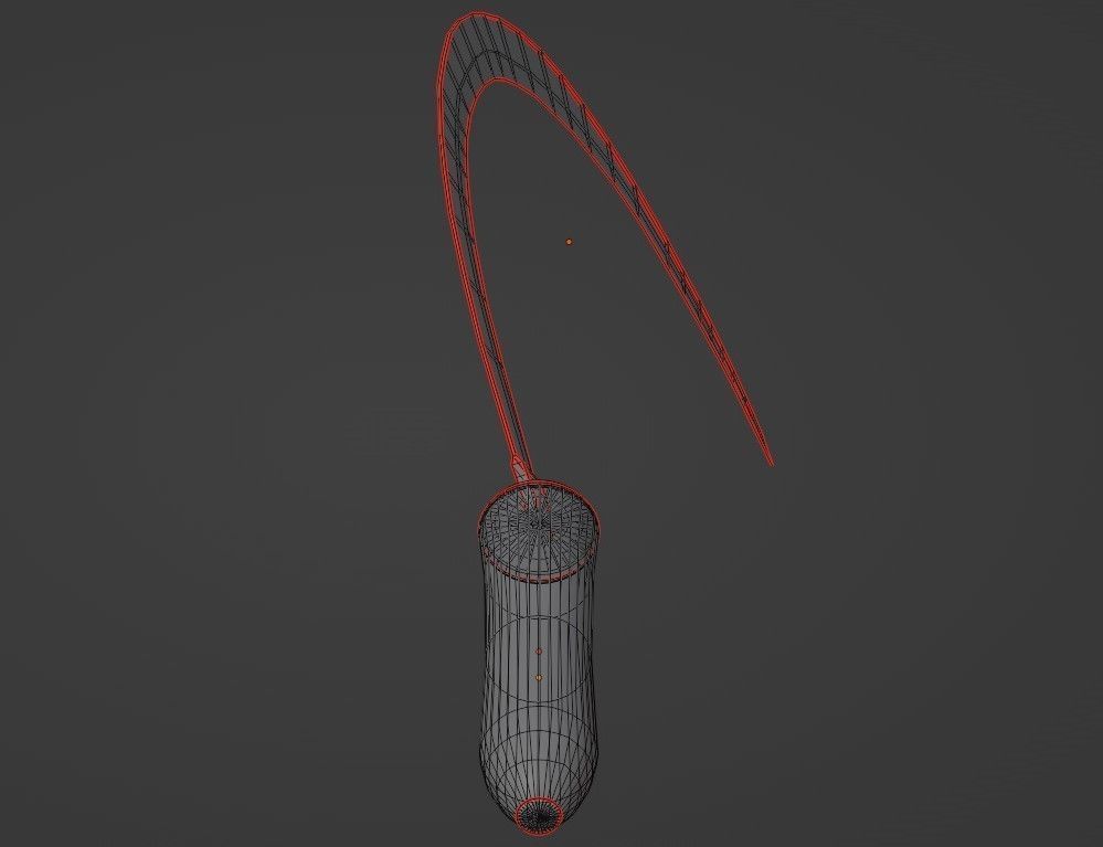 Sickle Low-Poly model reaping hook Low-poly 3D model_10
