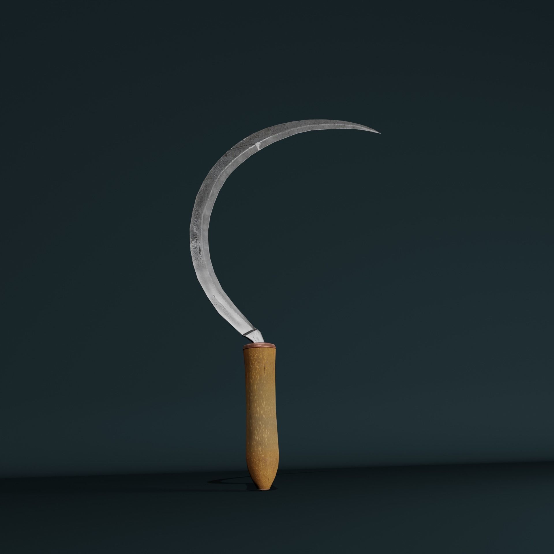 Sickle Low-Poly model reaping hook Low-poly 3D model_3