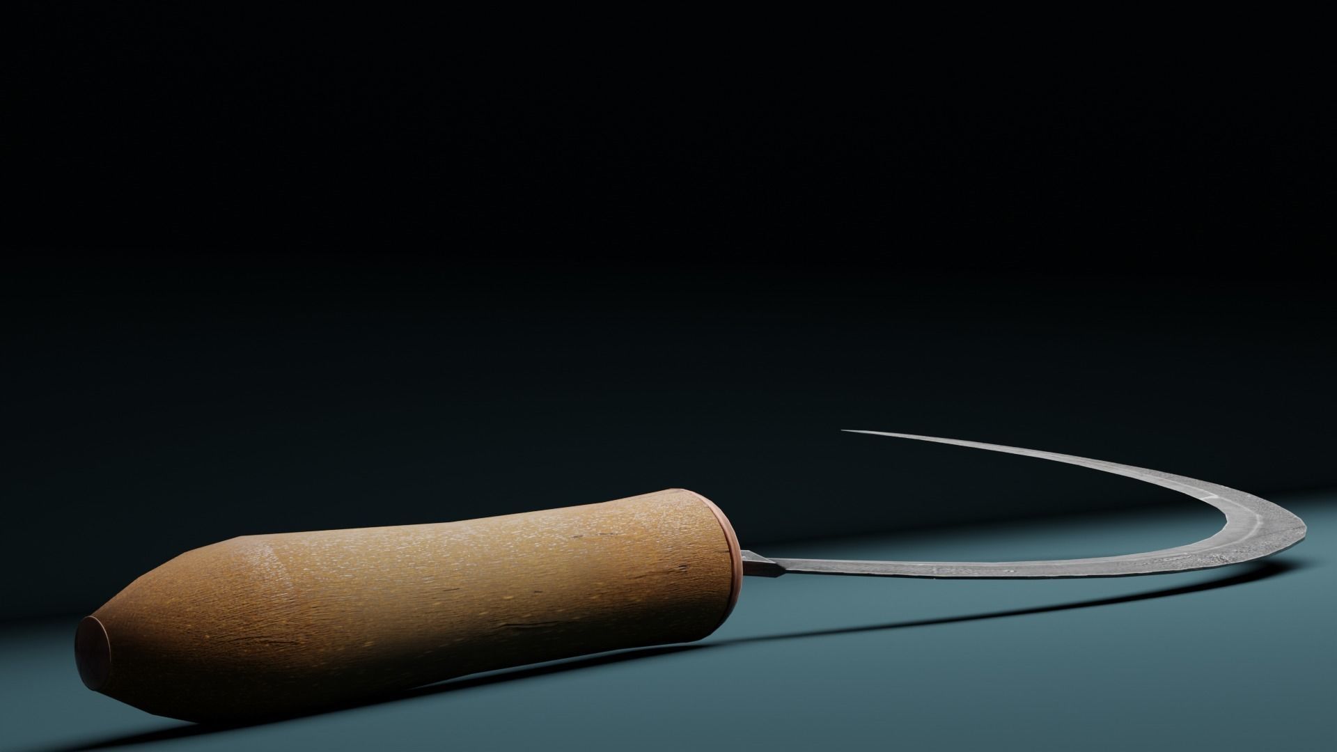 Sickle Low-Poly model reaping hook Low-poly 3D model_2